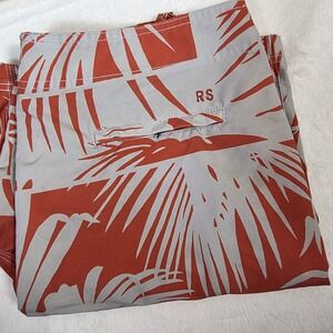 Reyn Spooner Shorts Mens 36 Red Orange Board Surf Beach Hawaiian Floral 8" Pkts